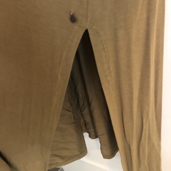 Army green maxi T-SHIRT DRESS - Picture 5 of 5